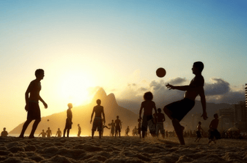 kids children football sunset action sports silhouette dusk sky clouds blue golden hour
