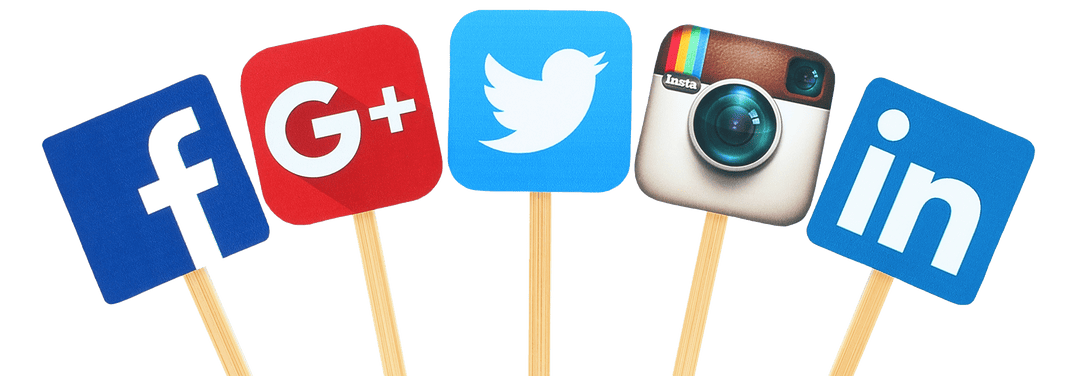 facebook google twitter instagram pinterest social media icons