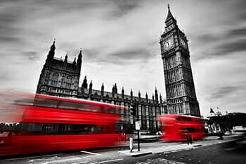 london bus red parliament colour splash bridge city