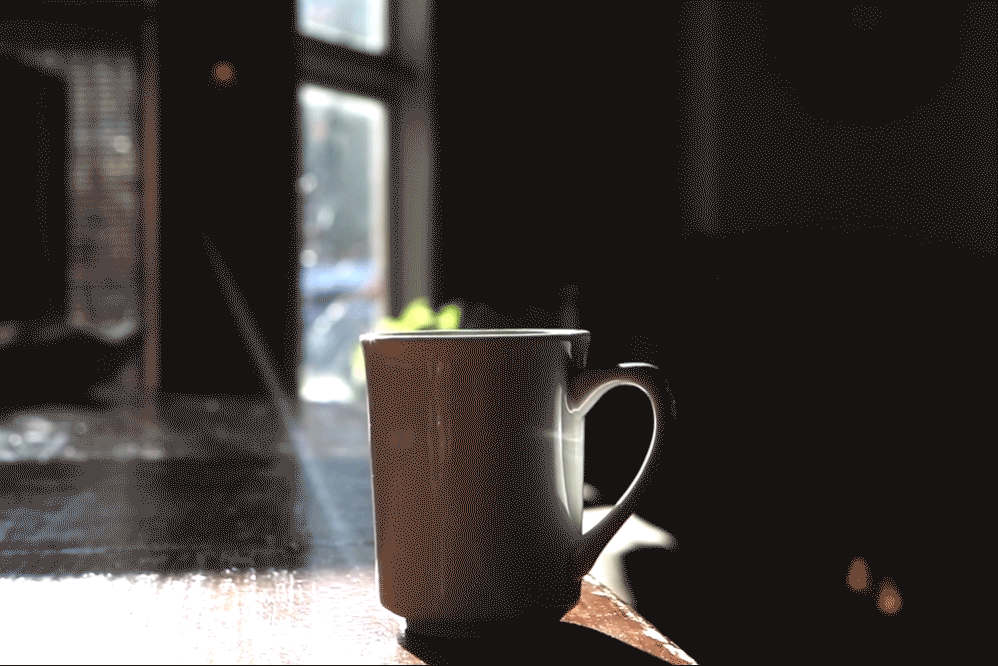 coffee cup steaming hot beverage cinemagraph