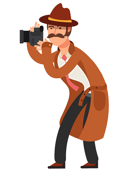 detective with camera