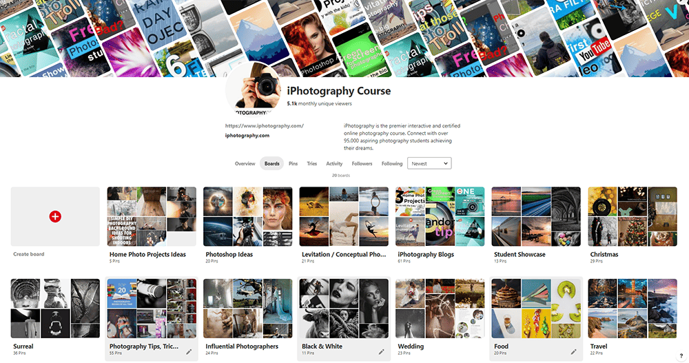 pinterest iphotography page