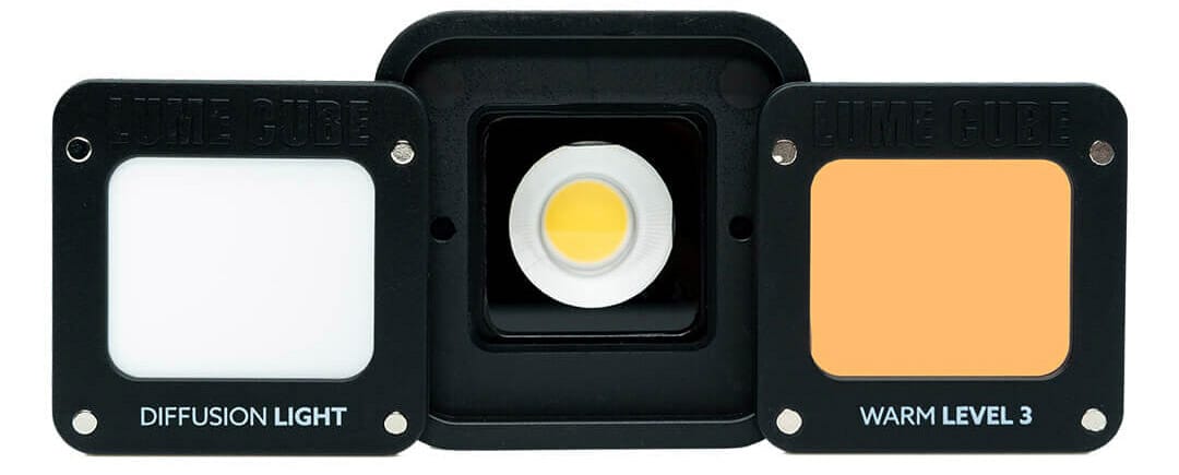 Lume Cube 2.0 light and CTO diffuser cover