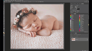 editing screen capture baby photography