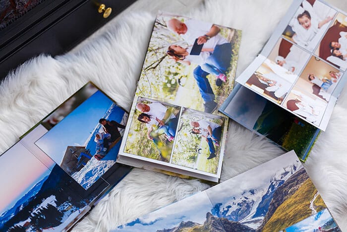printing photos laid out in albums