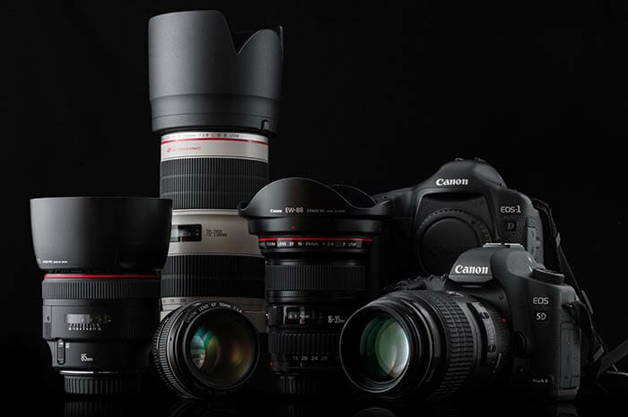 Canon lenses and camera comparison image iPhotography Course