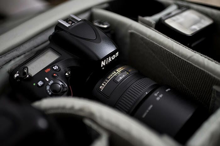 Nikon camera in camera bag iPhotography Course blog Canon v Nikon