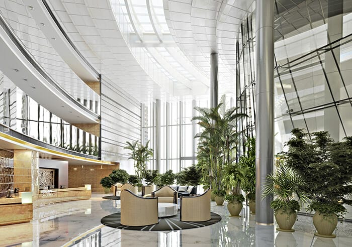 Large,Open,Concept,Contemporary,Atrium,Style,Resort,Lobby,Interior.,3d architectural photography tutorial image 3