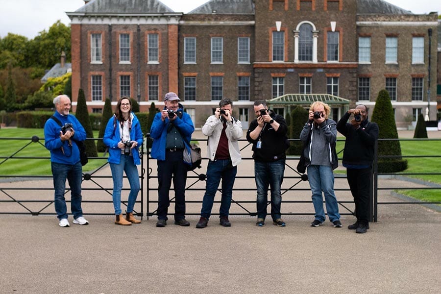 group of photographers in London's Hyde Park