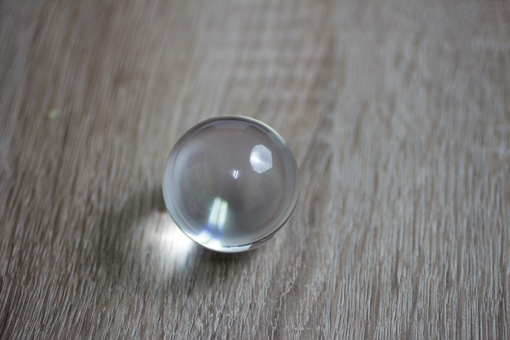 Crystal Glass Sphere Ball Transparent on desk