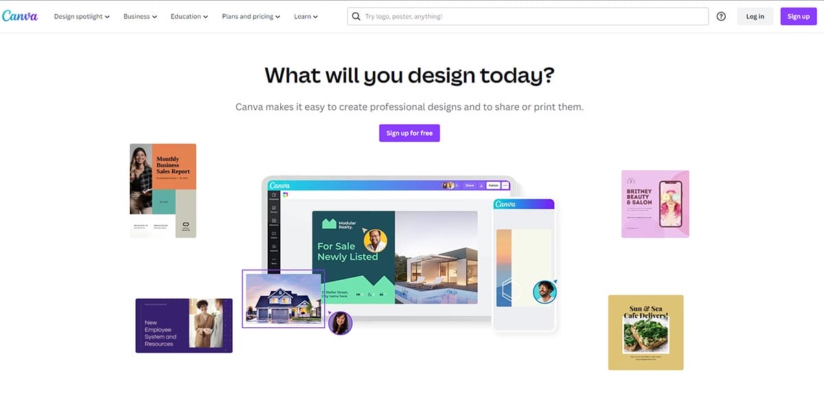 Canva Website Homepage