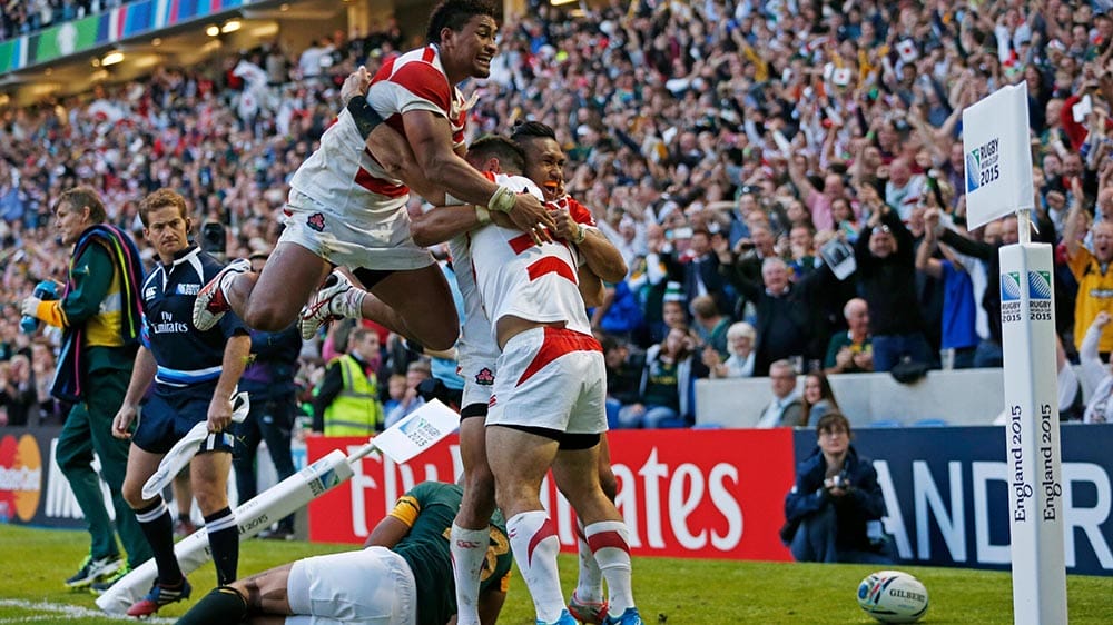 Japan's winning try against South Africa in the 2015 Rugby World Cup