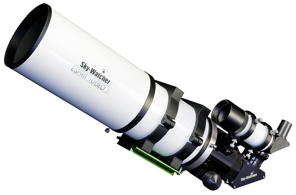 Image of a Sky-Watcher Esprit 100 ED APO telescope on a white background