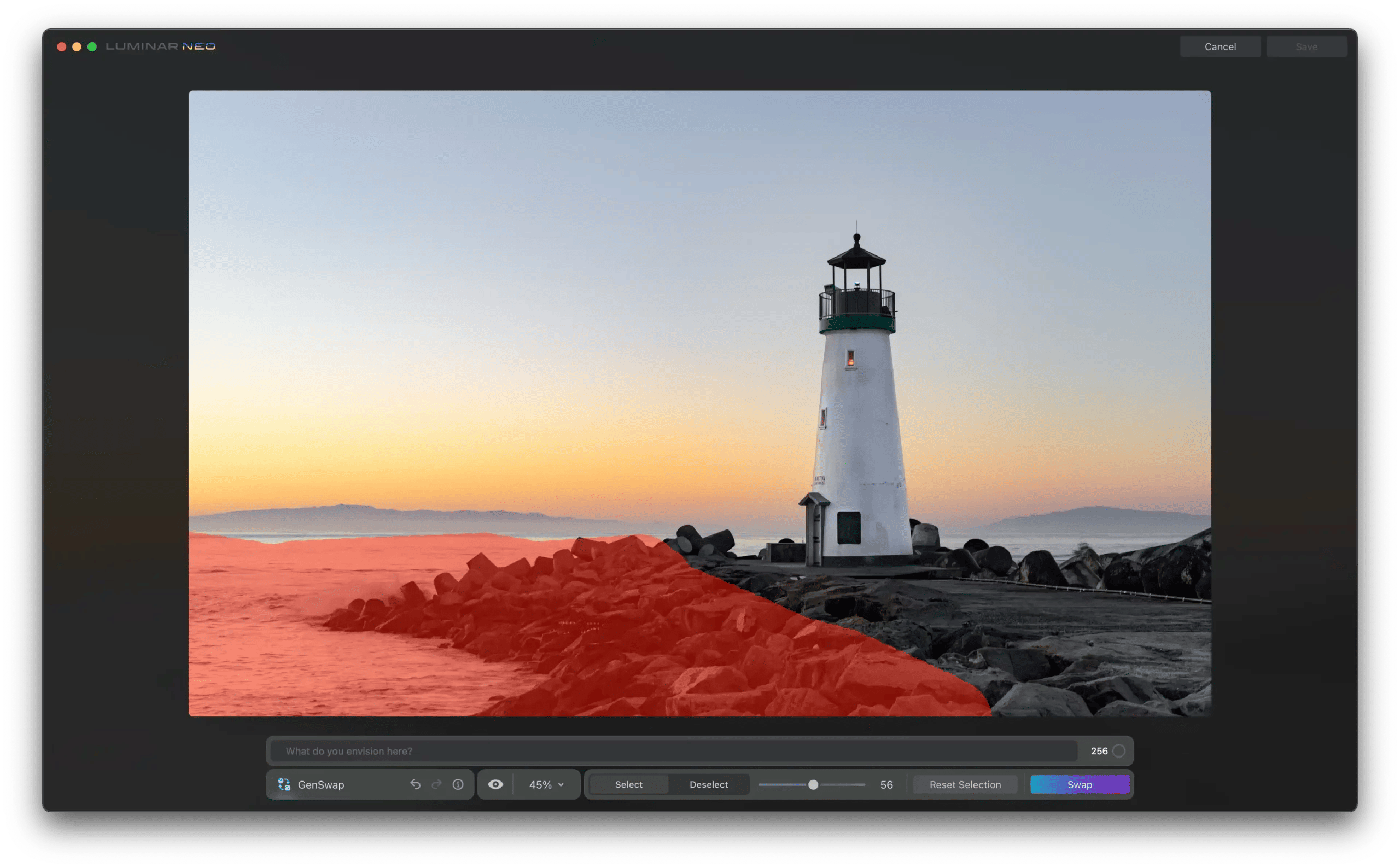 a lighthouse in luminar neo