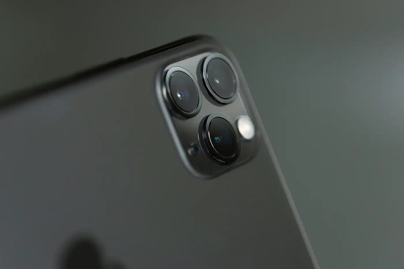 close up of the camera lenses on the back of an iphone